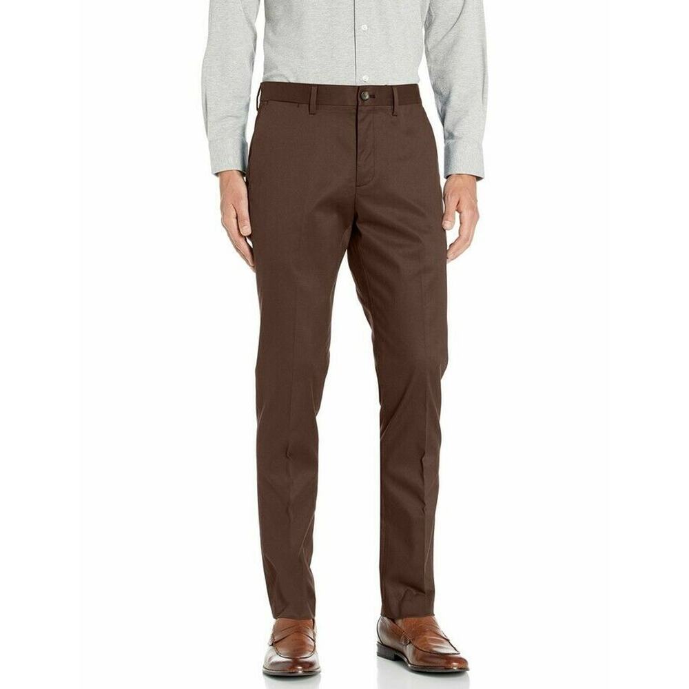 NWT Buttoned Down Solid Brown Relaxed Fit Straight Leg Chino Pants Size 31